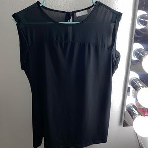 black mesh blouse